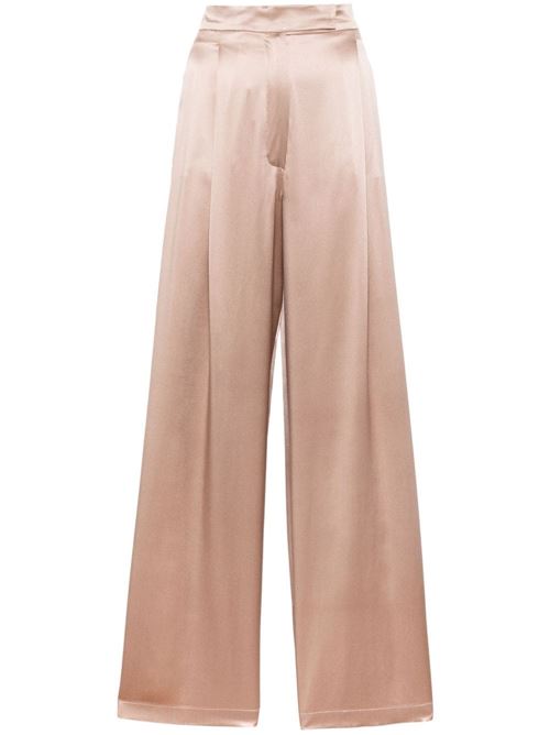 SATIN WIDE-LEG SILK TROUSERS