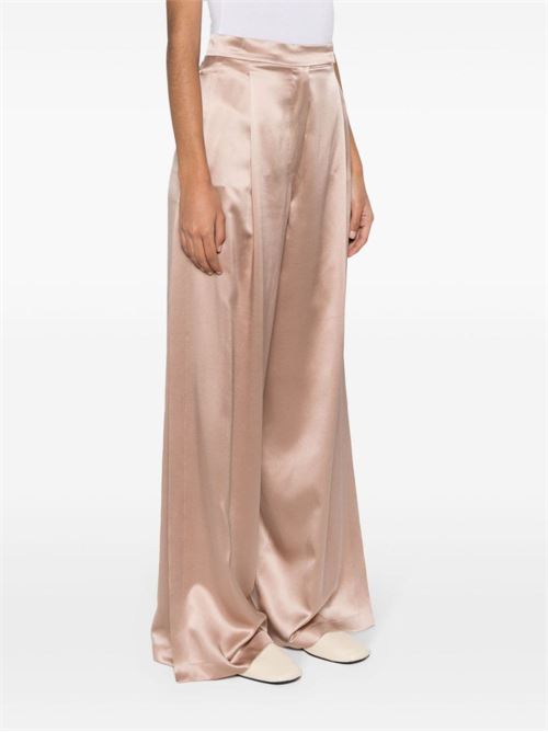 SATIN WIDE-LEG SILK TROUSERS