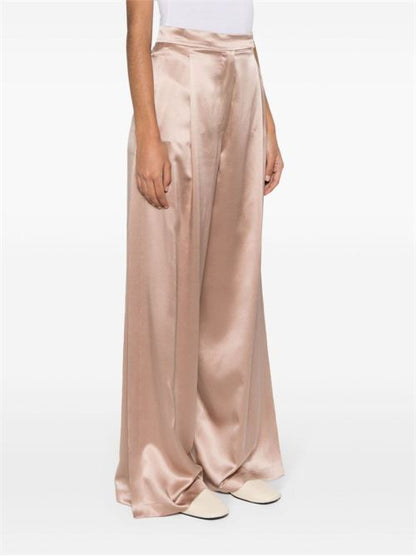 SATIN WIDE-LEG SILK TROUSERS