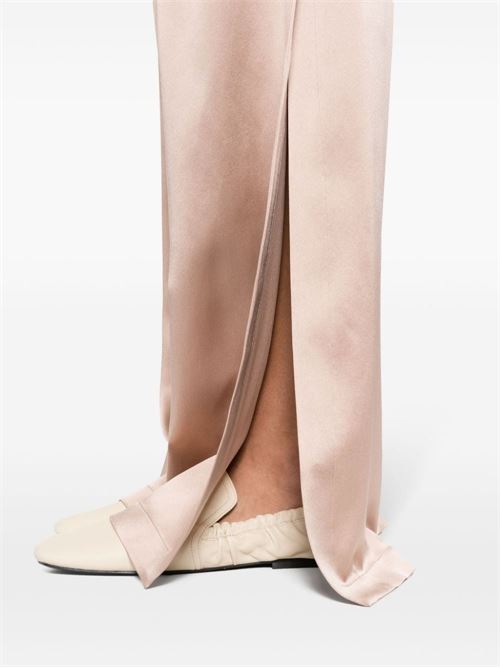 SATIN WIDE-LEG SILK TROUSERS
