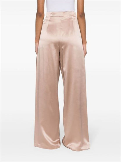 SATIN WIDE-LEG SILK TROUSERS