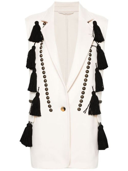 STUDDED WOOL VEST