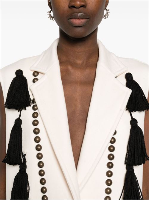 STUDDED WOOL VEST