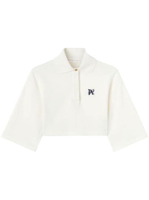 MONOGRAM CROPPED POLO SHIRT
