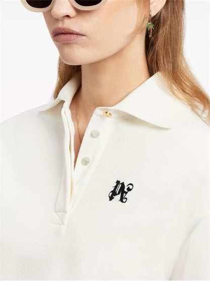 MONOGRAM CROPPED POLO SHIRT