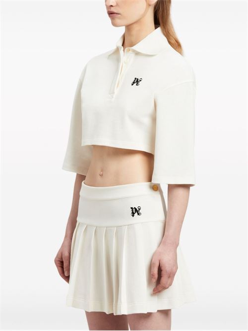 MONOGRAM CROPPED POLO SHIRT
