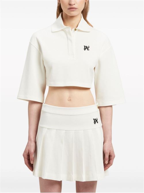 MONOGRAM CROPPED POLO SHIRT