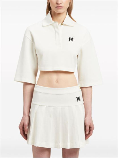 MONOGRAM CROPPED POLO SHIRT