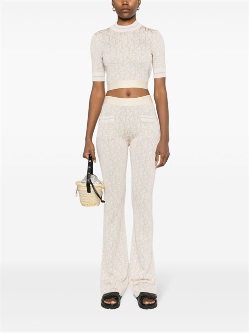 MONOGRAM JACQUARD KNIT TROUSERS