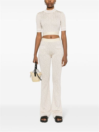 MONOGRAM JACQUARD KNIT TROUSERS