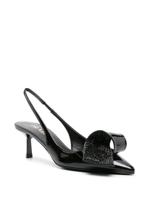 PATENT LEATHER SLINGBACK PUMPS