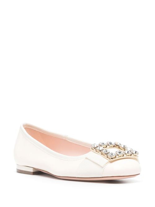 TRÈS VIVIER LEATHER BALLET FLATS