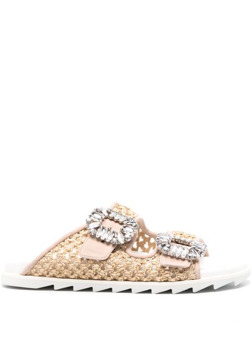 SLIDY VIV RAFFIA SANDALS