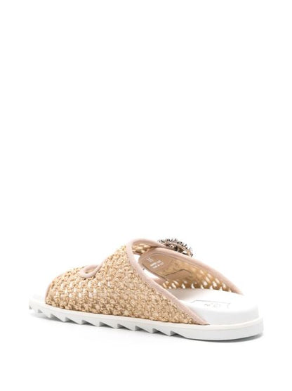 SLIDY VIV RAFFIA SANDALS