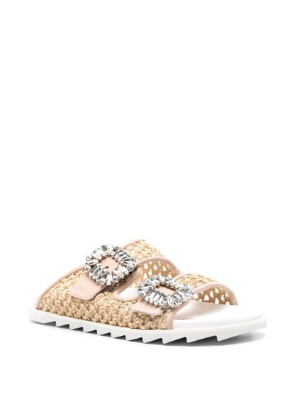 SLIDY VIV RAFFIA SANDALS