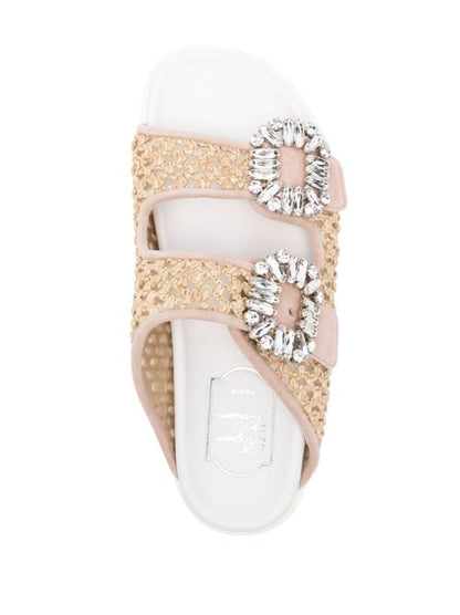 SLIDY VIV RAFFIA SANDALS