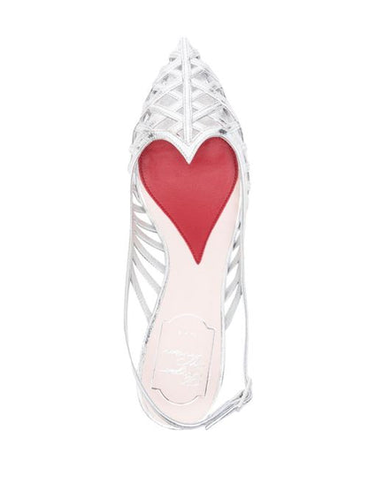 I LOVE VIVIER LEATHER SLINGBACK PUMPS