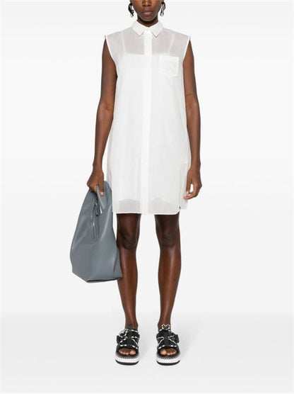 COTTON BLEND CHEMISIER DRESS