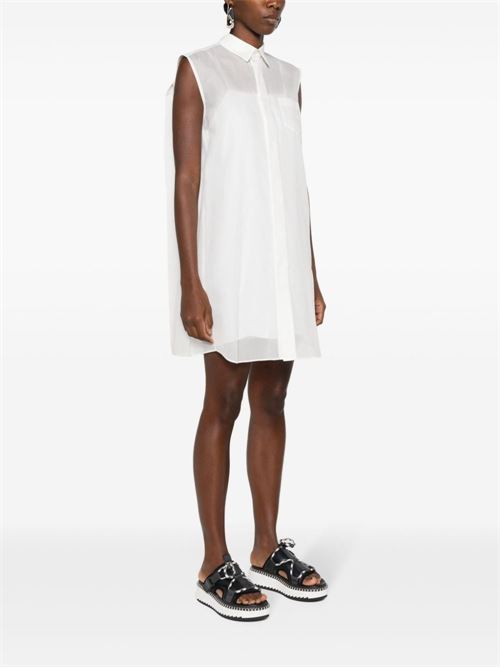 COTTON BLEND CHEMISIER DRESS