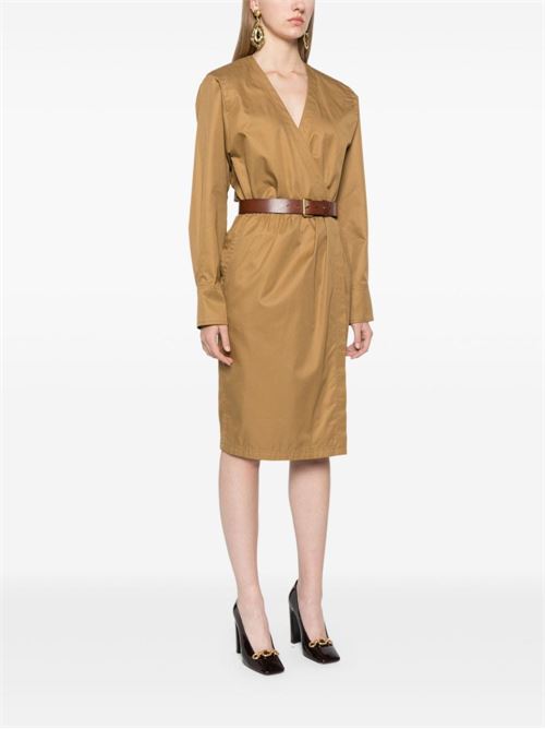 COTTON TWILL MIDI DRESS
