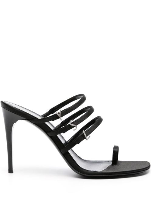 SATIN HEEL MULES