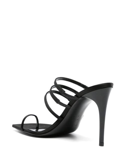 SATIN HEEL MULES