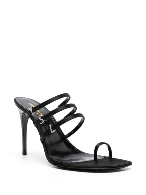 SATIN HEEL MULES