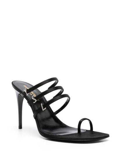 SATIN HEEL MULES