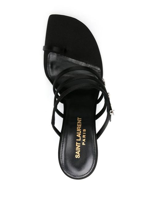 SATIN HEEL MULES