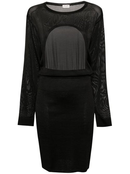 OPEN-BACK KNITTED DRESS