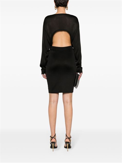 OPEN-BACK KNITTED DRESS