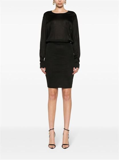 OPEN-BACK KNITTED DRESS