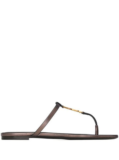 CASSANDRE LEATHER THONG SANDALS