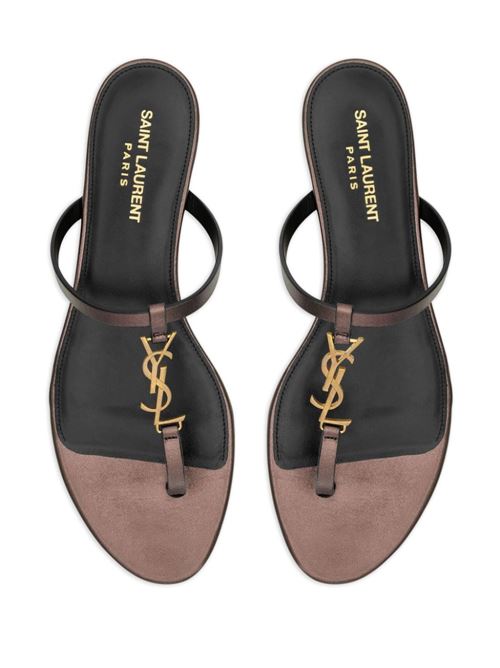 CASSANDRE LEATHER THONG SANDALS