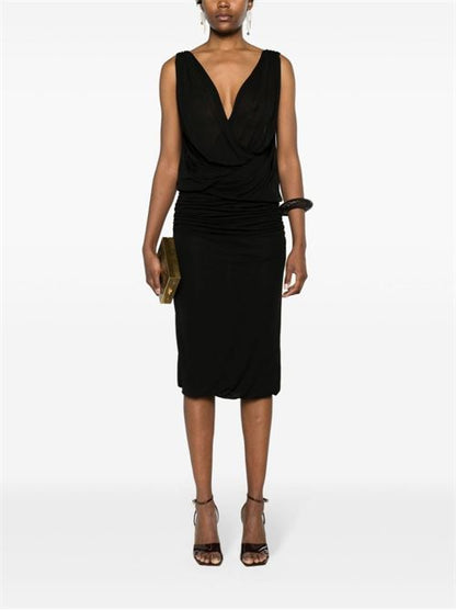 V-NECKED MINI DRESS