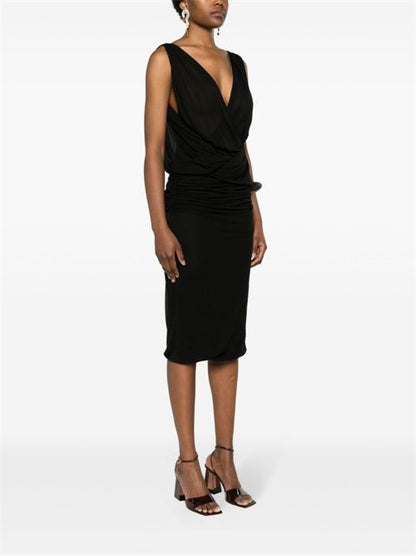 V-NECKED MINI DRESS