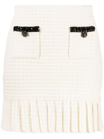 STRUCTURED KNIT MINI SKIRT