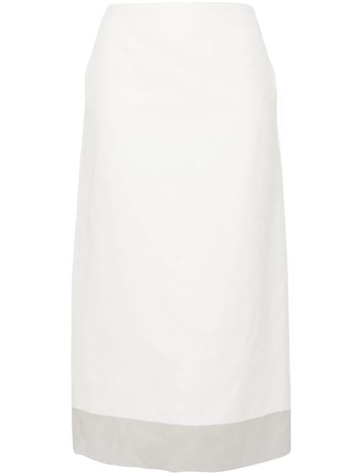 SILK MIDI SKIRT