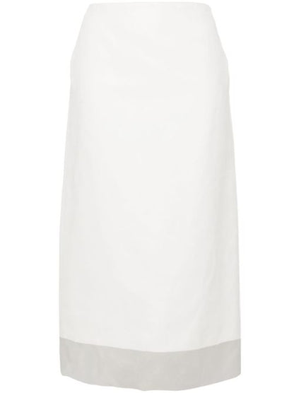 SILK MIDI SKIRT