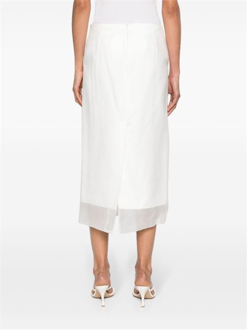 SILK MIDI SKIRT