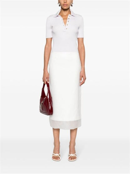 SILK MIDI SKIRT