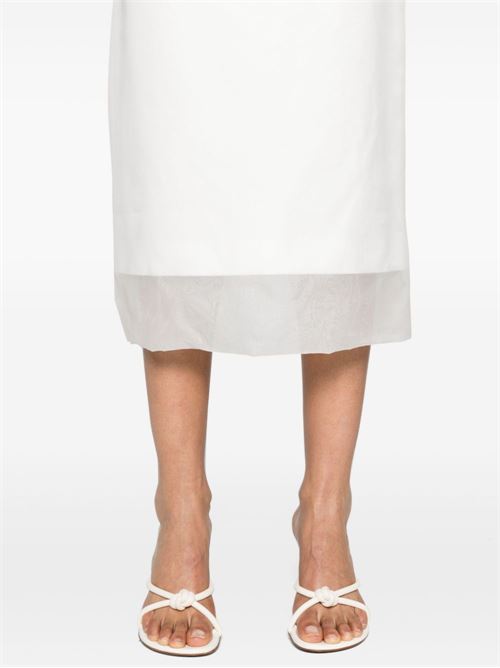 SILK MIDI SKIRT