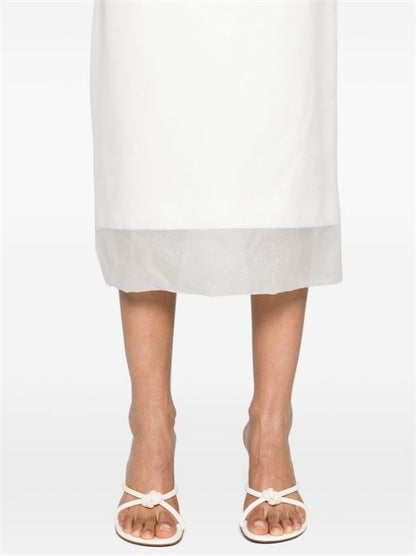 SILK MIDI SKIRT