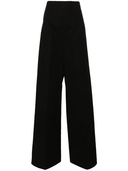 LINEN AND COTTON BLEND TROUSERS