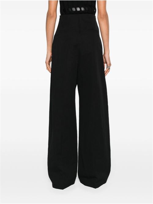 LINEN AND COTTON BLEND TROUSERS