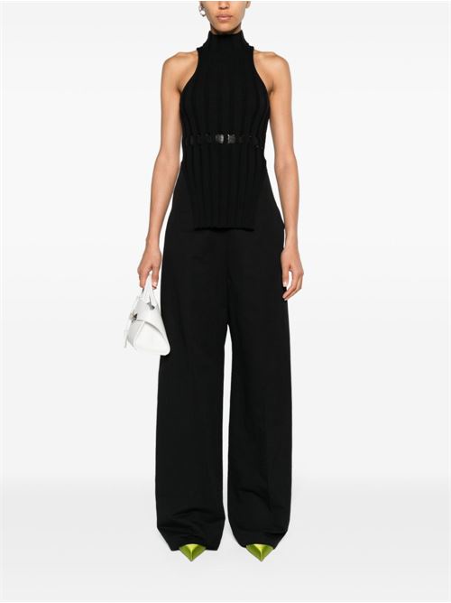 LINEN AND COTTON BLEND TROUSERS
