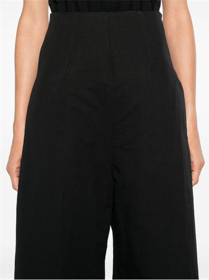 LINEN AND COTTON BLEND TROUSERS