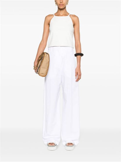WIDE-LEG COTTON TROUSERS