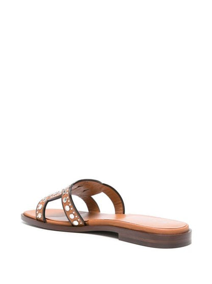 LEATHER FLAT SANDALS
