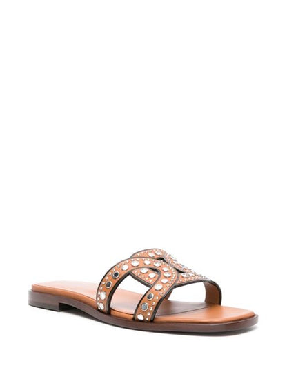 LEATHER FLAT SANDALS
